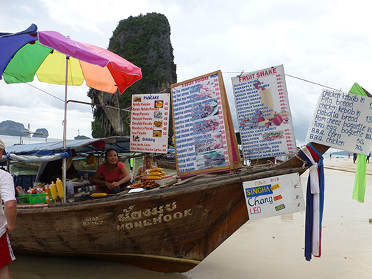 The daily menu. Pretty large for such a small kitchen. 