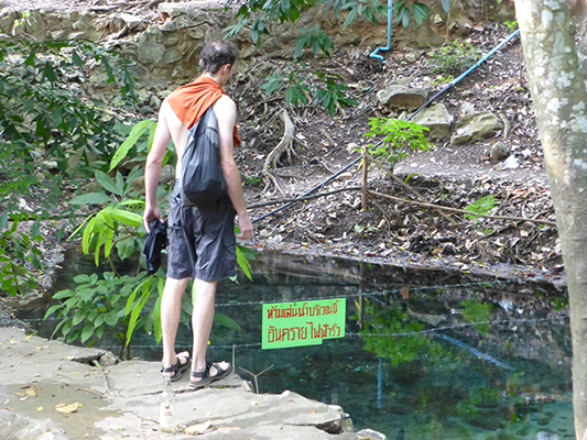 Dave checking out the source of the spring