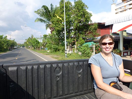 Wahoo, we don't have to walk back.