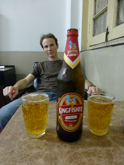 It's become a custom to have a beer our first night in a new place. 