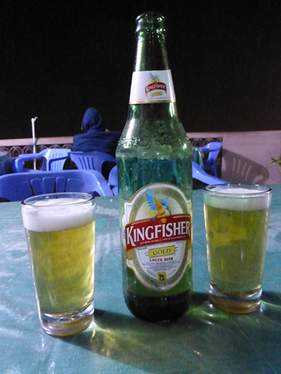 Celebrating our first night in Varanasi. 