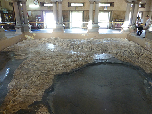A very impressive hand carved marble topographic map of India. 