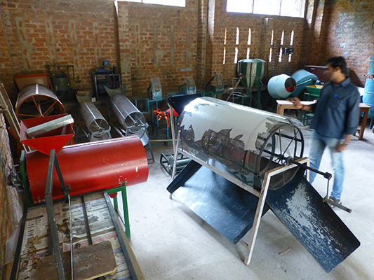 They had an engineering section that would produce new equipment to help the locals with a certain task, this one was for sifting.