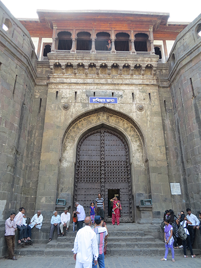 The entrance to the old fort, the only wood piece that didn't burn down.
