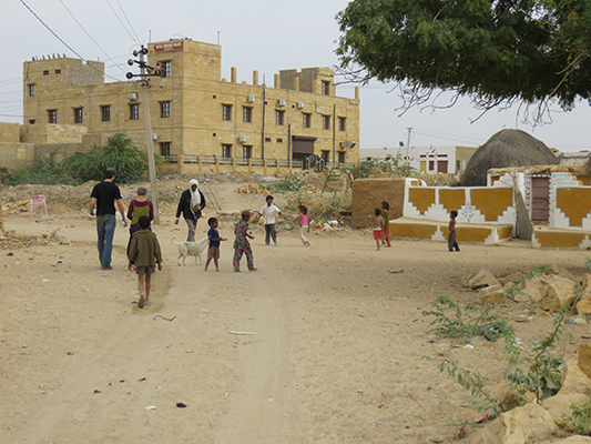 Kids playing in the little village of Khuri.