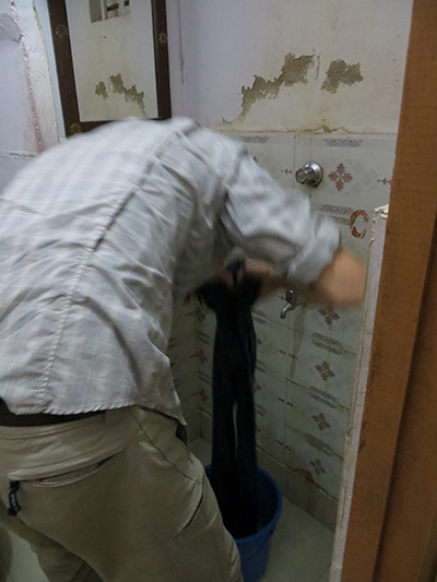 Dave also hates doing it. Travel size washing machine anyone??