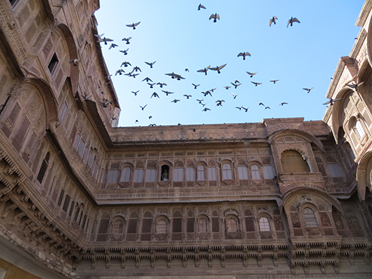 One of the courtyards inside of the fort.