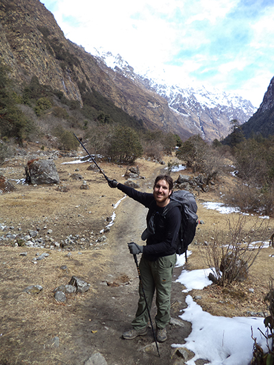 Starting to see snow and better views of the mountains. 