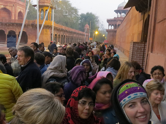 The very long line at 6:45 am.