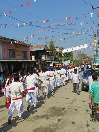 They played traditional music and dance.