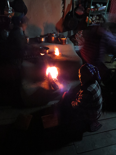 The owners at the guesthouse cooking our meals. 