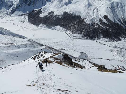 Almost to the top of Kyanjin Ri.