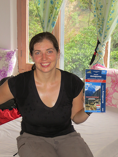 The hotel the first night and our map.