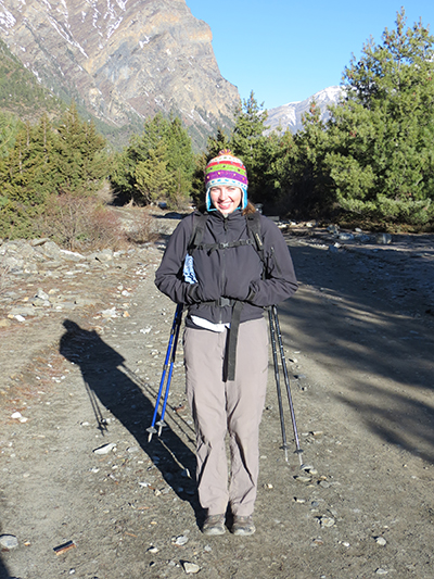 Soaking up the sun in the freezing morning