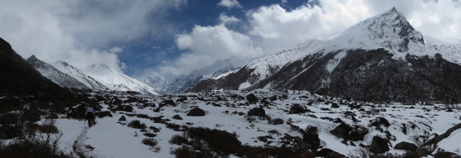 Hiking in the Langtang Valley in Nepal.
