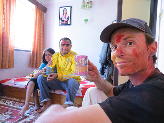 Drinking chiya and chatting.