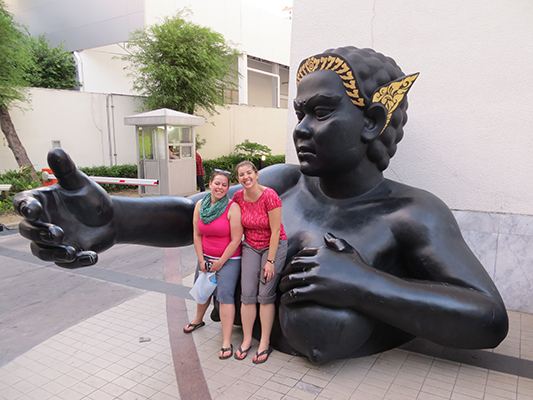 Bangkok welcoming Abby and Sarah by embracing them into her bosom.