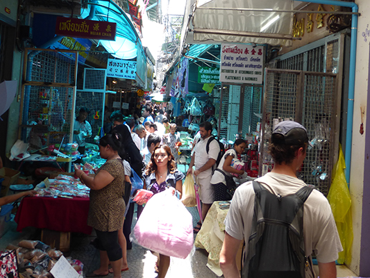 One of the many packed alley ways in China Town.
