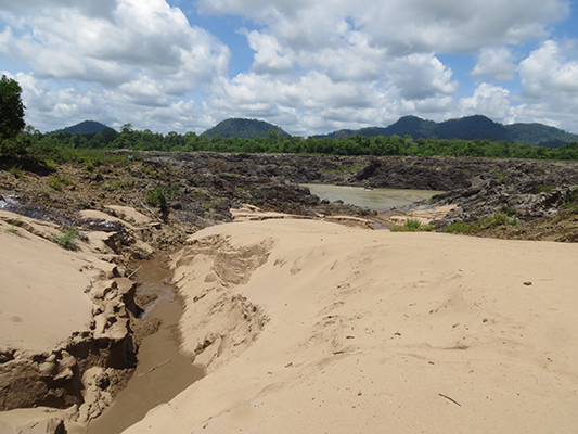 This was suppose to be the beach where we could swim...just not in the dry season.